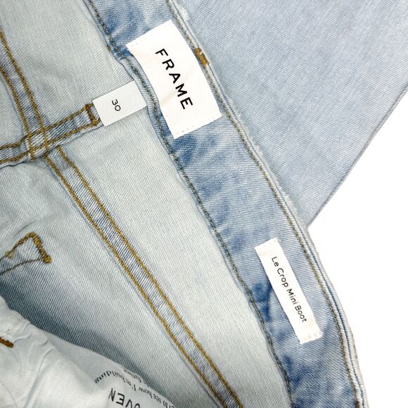 FRAME Le Cropped Mini Boot Mid-Rise Jeans - Size 30 - Atwood - Picture 7 of 9